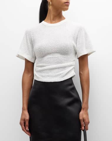 IN THE MOOD FOR LOVE Taylor Short-Sleeve Sequin Crop Top