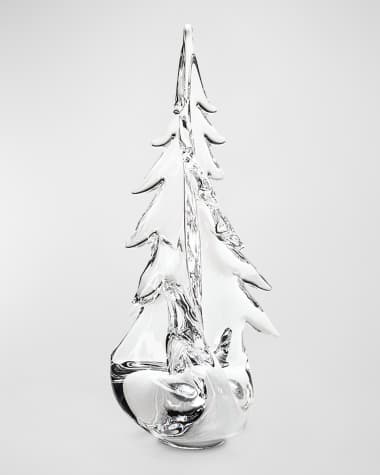 Simon Pearce Vermont Twist Evergreen Tree in Gift Box, 14"