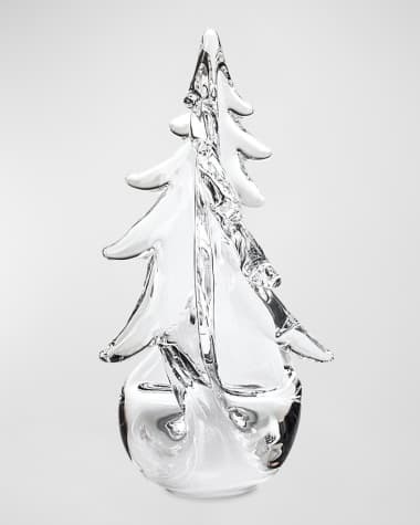 Simon Pearce Vermont Twist Evergreen Tree in Gift Box, 10"