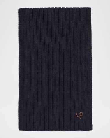Loro Piana Men's Ribbed Cashmere Scarf