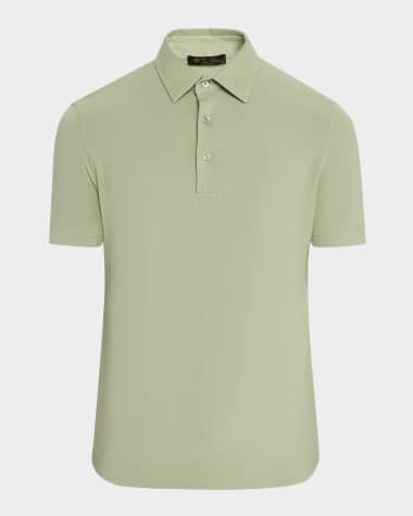 Loro Piana Men's Cotton Pique Polo Shirt