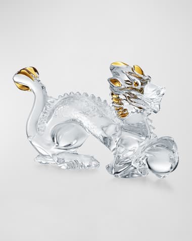 Baccarat Year of the Dragon 2024 Figurine, Clear/Gold