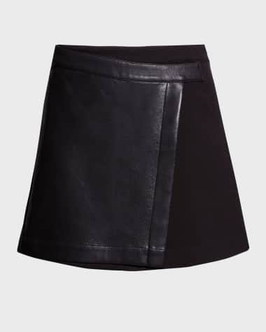 AS by DF Vera Leather Wrap Mini Skirt