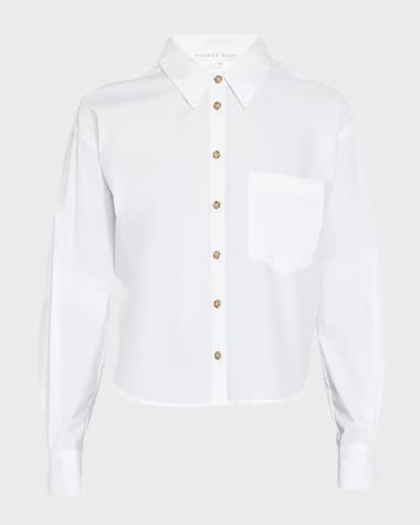 Veronica Beard Aderes Classic Button-Front Shirt
