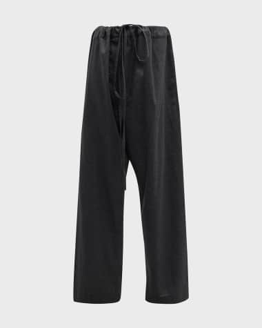 THE ROW Argent Drawstring Oversized Poplin Pants
