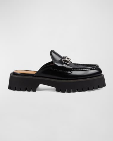Gucci Sylke Leather Bit Loafer Mules