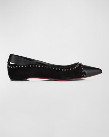 Christian louboutin studded sales flats