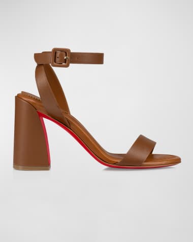 Christian Louboutin Tangueva Colorblock T-Strap Red Sole Sandals - Bergdorf  Goodman
