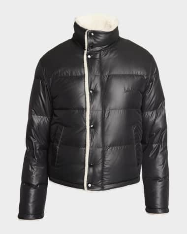 Saint Laurent Men's Faux Shearling Puffer Jacket