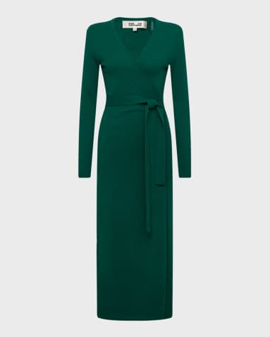 Diane von Furstenberg Astrid Wool-Cashmere Midi Wrap Dress