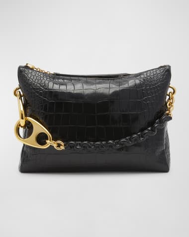 TOM FORD Sequin Large Zip Detail Clutch Bag With Paper clip Chain