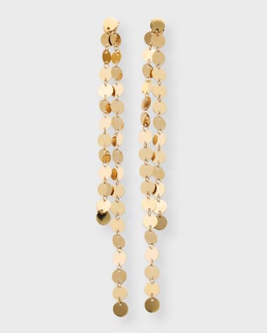 LANA 14K Yellow Gold Laser Disc Linear Earrings