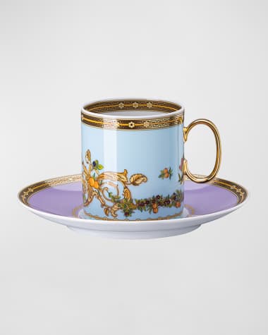 Versace Butterfly Garden Modern Coffee Cup & Saucer Set