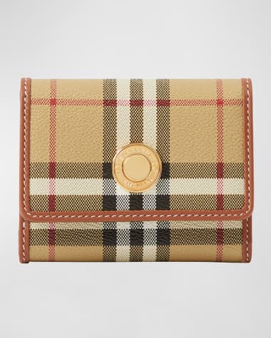 Burberry Haymarket Check and Leather International Bifold Wallet