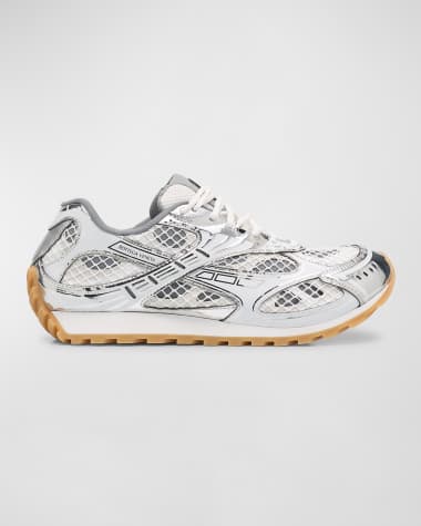 Bottega Veneta Men's Orbit Technical Fishnet Sneakers