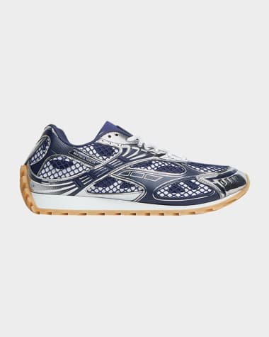 Bottega Veneta Men's Orbit Technical Fishnet Sneakers