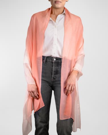 Ian Saude Ombre Cashmere & Silk Scarf