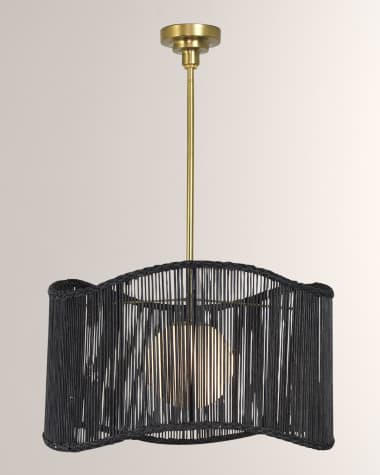Regina Andrew x Coastal Living Nimes Drum Pendant Light (Black)