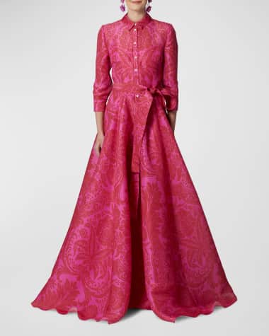 Louis Vuitton Black Red Monogram Printed Cotton & Silk Waist Tie Front  Dress 36