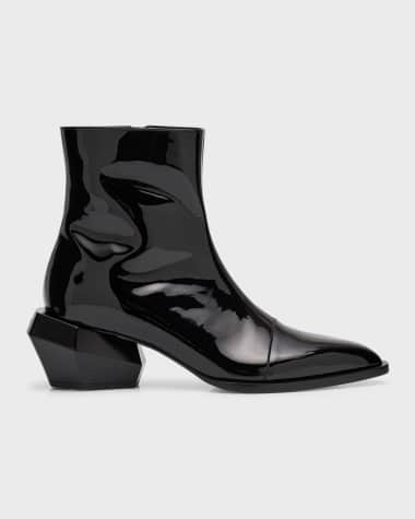 Balmain Men's Billy Patent Leather Ankle Boots