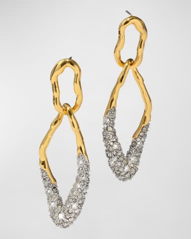Alexis Bittar Solanales Crystal Double Link Earrings