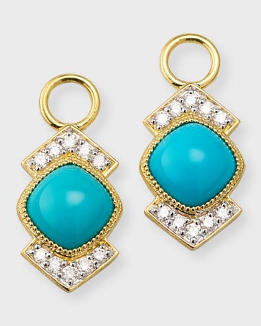 Jude Frances Lisse Colette Turquoise Cushion Earring Charms