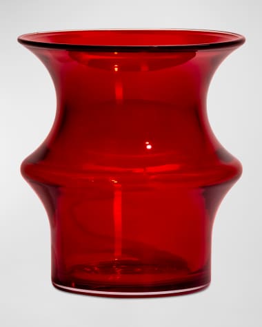 Kosta Boda Pagod Small Clear Vase, 6.6"