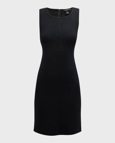 St. John Compact Boucle Knit Sleeveless Dress