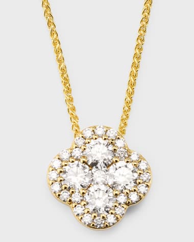 Neiman Marcus Diamonds 18K Gold GH/SI Diamond Pendant on 18" Chain, 1.37tcw