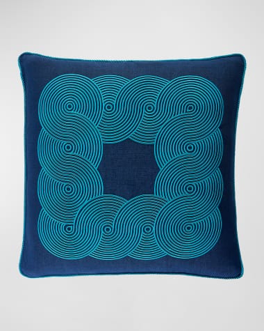 Jonathan Adler Pompidou Border Pillow, 22" Square