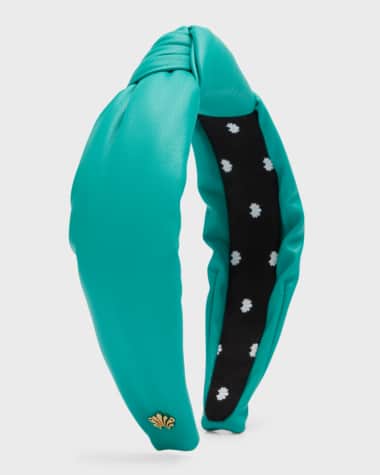 Lele Sadoughi Faux Leather Knotted Headband