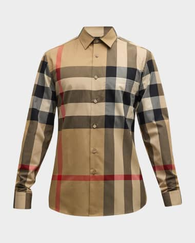 Burberry Men's Summerton Plaid Sport Shirt