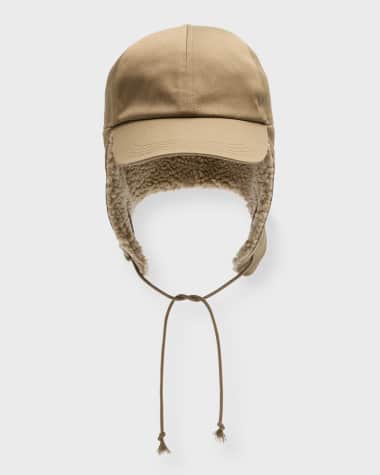 Burberry Men's Fleece Trim Trapper Hat