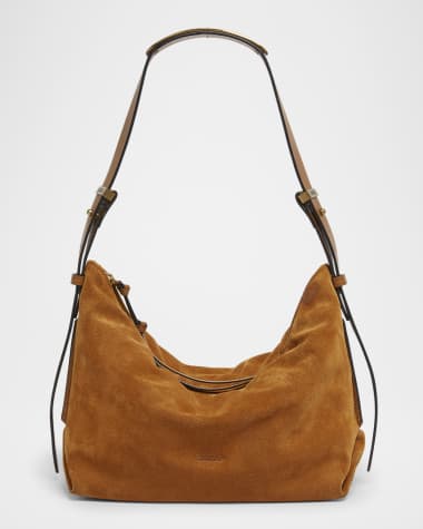 Isabel Marant Leyden Zip Suede & Leather Shoulder Bag