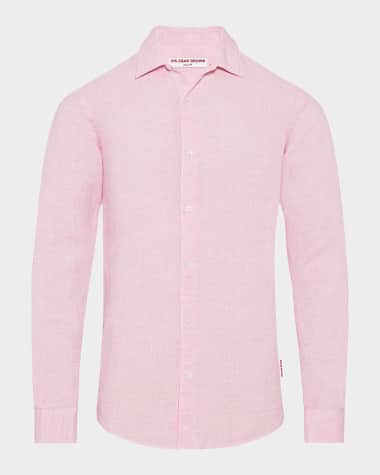 Orlebar Brown Men's Linen Sport Shirt