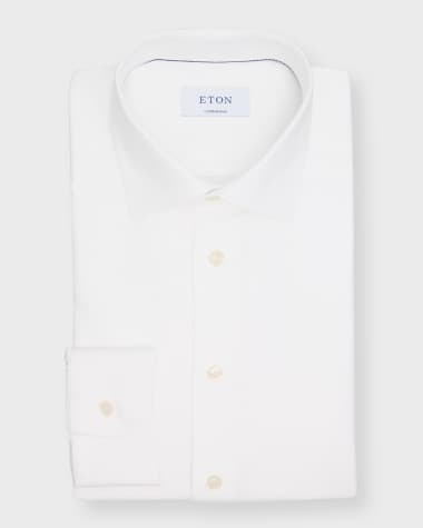 Eton Men's Contemporary-Fit Cotton Twill Dress Shirt