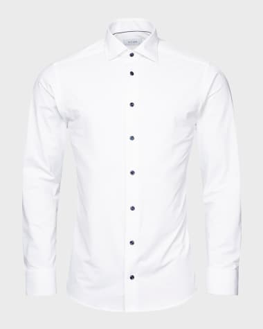 Eton Men's Contemporary Fit Cotton Twill Dress Shirt