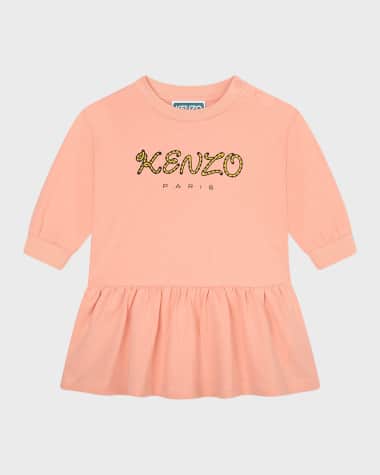 Kenzo Kids Cross Logo Monogram Tracksuit in Pink