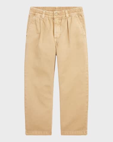 Ralph Lauren Childrenswear Boy's Easy Pleated Twill Pants, Size 2-7