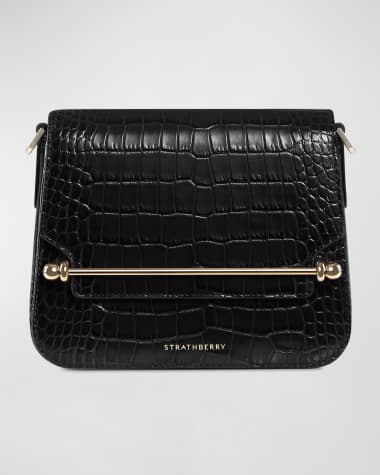 STRATHBERRY Ace Mini Croc-Embossed Crossbody Bag
