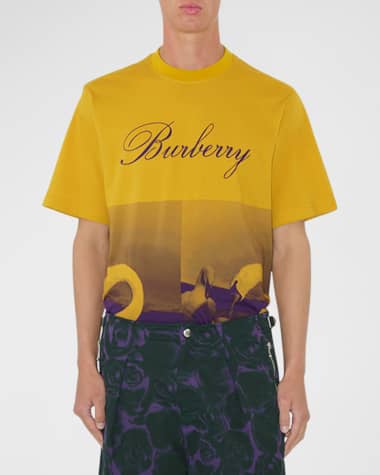 Burberry Men's Logo and Swan Print T-Shirt