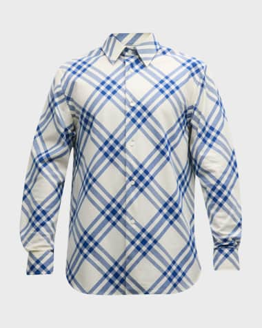 Burberry Men's Knight IP Check Button-Down Shirt