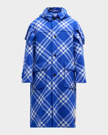 Burberry Men's Knight IP Check Duffel Coat