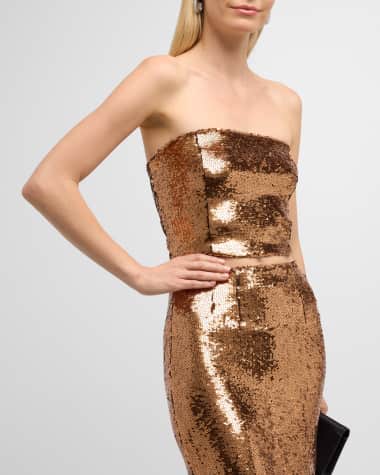 Veronica Beard Reave Sequin Tube Top