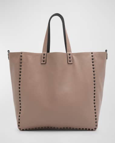 Valentino Garavani Men's Double Rockstud Reversible Leather Tote Bag