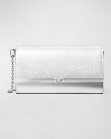 Michael Michael Kors Empire Medium Chain Pouchette Bag, Silver