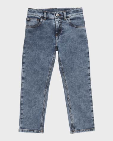 Versace Boy's Vintage Wash Jeans, Size 4-6