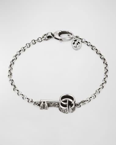 Gucci GG Marmont Sterling Silver Key Bracelet