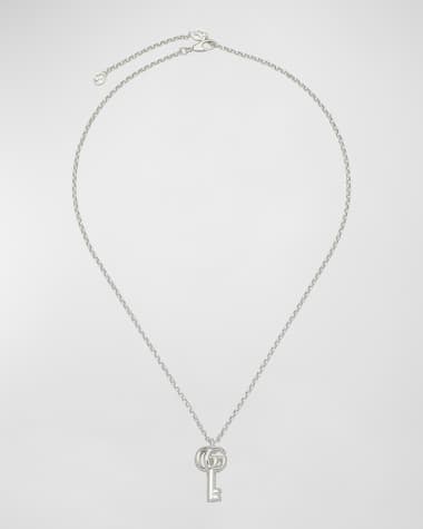 Gucci GG Marmont Sterling Silver Key Necklace