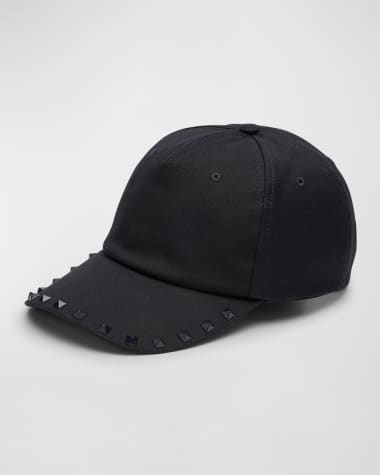 Valentino Garavani Men's Tonal Rockstud Logo Baseball Cap